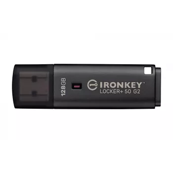 USB-mälupulk KINGSTON IronKey Locker Plus 50 G2 128 GB, USB Type-A, USB 3.2 Gen 1, AES-256, FIPS 197