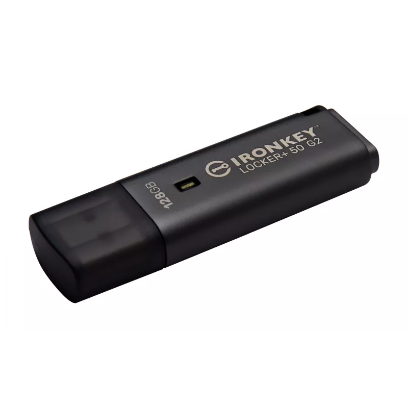 USB-mälupulk KINGSTON IronKey Locker Plus 50 G2 128 GB, USB Type-A, USB 3.2 Gen 1, AES-256, FIPS 197
