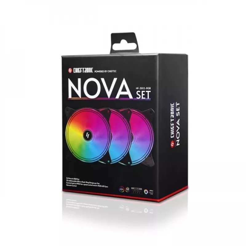 Chieftec Chieftronic Nova Set Ventilaator 12 cm Must 3 tk
