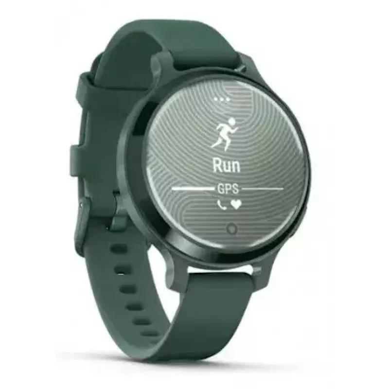 Nutikell GARMIN Lily 2 Active Roheline — 38 mm alumiiniumkorpus, silikoonrihm, GPS, SpO2, 5 ATM, aku 9 päeva