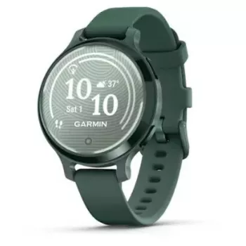 Nutikell GARMIN Lily 2 Active Roheline — 38 mm alumiiniumkorpus, silikoonrihm, GPS, SpO2, 5 ATM, aku 9 päeva