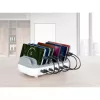 Manhattan 10-pordiline USB-C laadimisjaam, USB-C väljund: 10x 20 W, max 200 W, vahelduvvoolutoide (sh USA/EL/Ühendkuningriigi adapterid)