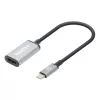 Manhattan USB-C to HDMI kaabel, 4K@60Hz, 5 Gbps (USB 3.2 Gen1 aka USB 3.0), 15 cm, must, isane-emane, kolme aasta garantii