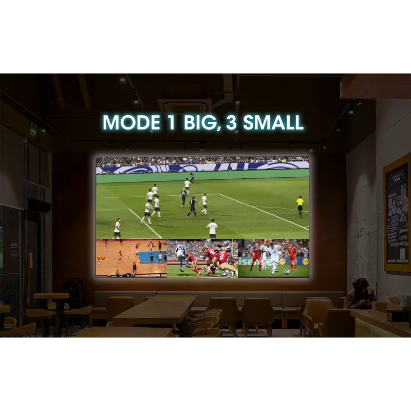 Manhattan 4K 4-pordiline HDMI-multivaaturi lüliti, lüliti nelja sisendiga ühel kuval, 4k@30Hz, mitu vaatamisvalikut, sh pilt-pildis ja kahe-/neljaekraaniline, nupp- või kaugjuhtimine, 3,5 mm ja Toslink heli, must, 3-aastane garantii
