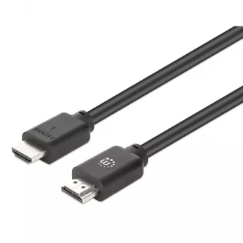 Manhattan HDMI 4K@60Hz kaabel Ethernetiga, 10 m, sobib KÕIGIKS 4K ja 1080p/HD kasutusteks – uuendamisel või kui vajate, valmis olla, isane-isasele, must, Ultra HD 4k x 2k, eluaegne garantii, premium-kiire