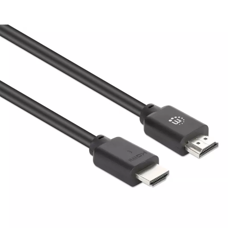 Manhattan HDMI 4K@60Hz kaabel Ethernetiga, 10 m, sobib KÕIGIKS 4K ja 1080p/HD kasutusteks – uuendamisel või kui vajate, valmis olla, isane-isasele, must, Ultra HD 4k x 2k, eluaegne garantii, premium-kiire