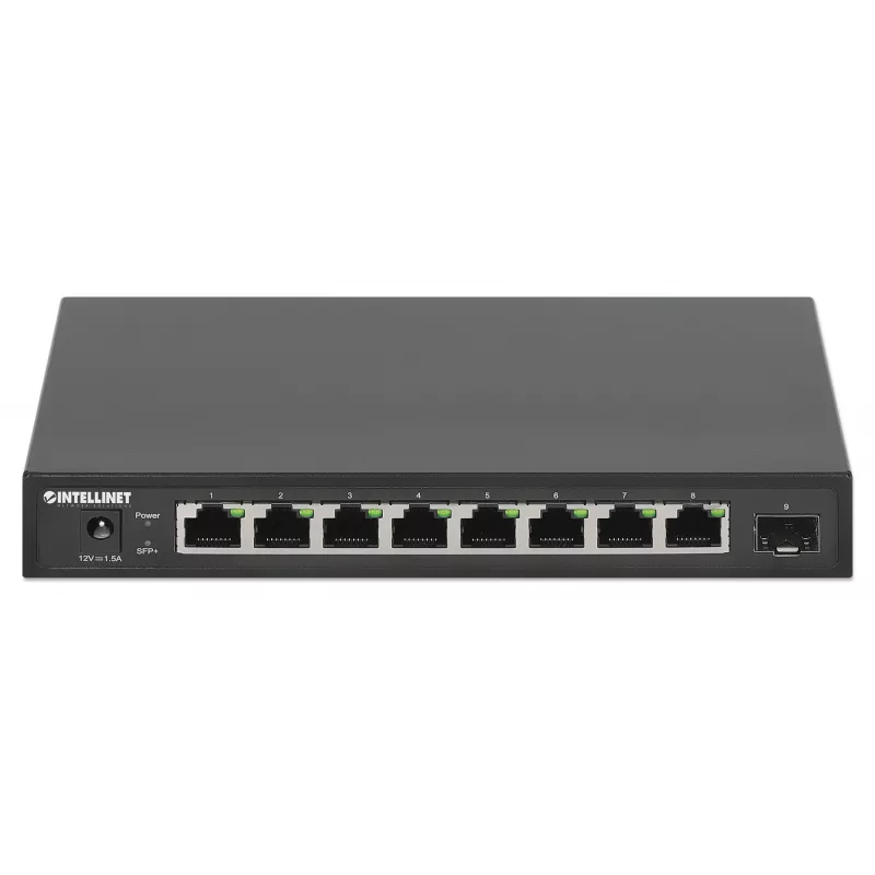 Intellinet 9 pordiga kommutaator 8 x 2,5G Ethernet-pordi ja 1 SFP+ üleslingiga