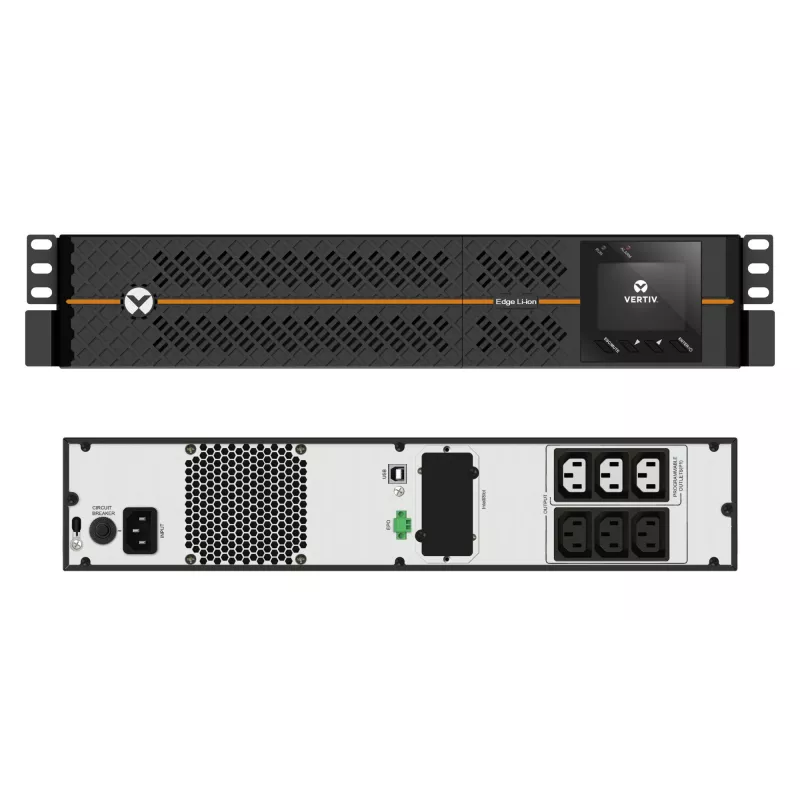 Vertiv EDGELI-1500IRT2U katkematu toiteallikas (UPS) Line-Interactive 1,5 kVA 1350 W 6 vahelduvvoolupistikut