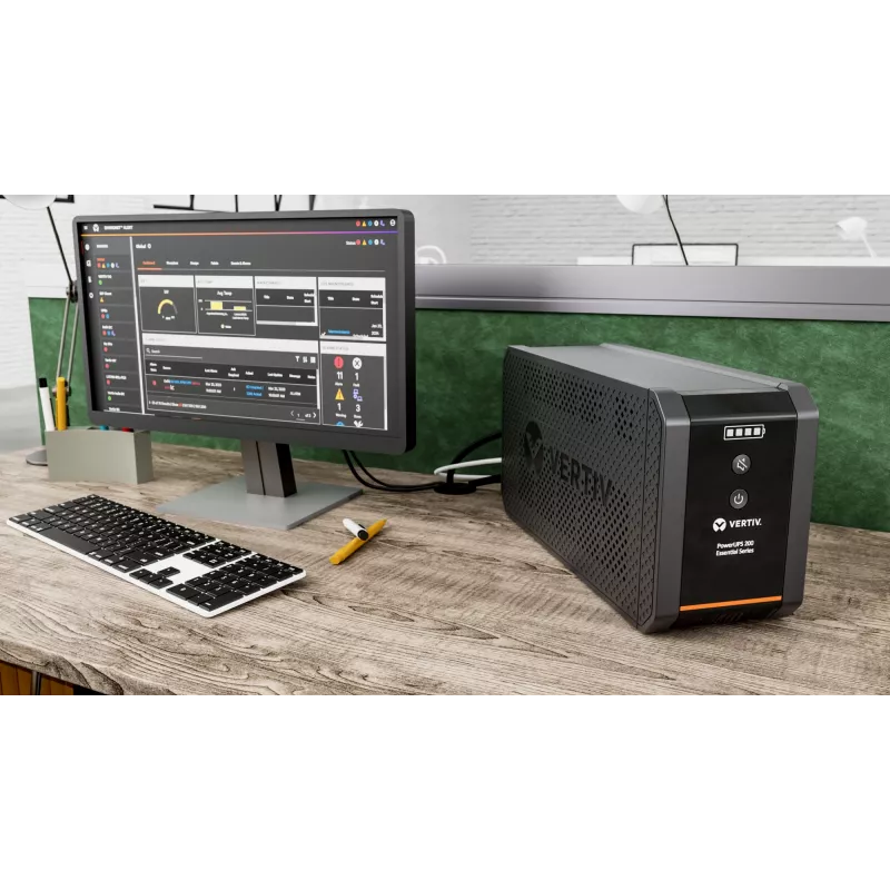 Vertiv PowerUPS 200 Essential PSA6E-600IT-SCH, 600VA/315W, line-interaktiivne, 0,6 kVA, 315 W, siinus, 140 V, 290 V