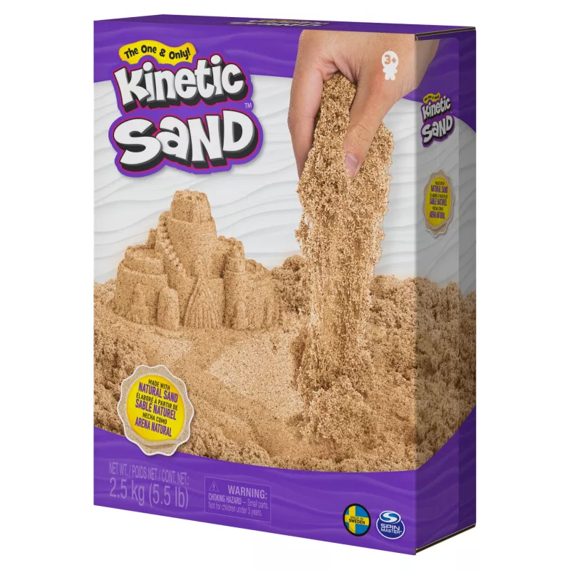 Kinetic Sand , 5.5lbs (2.5kg) Naturaalne pruun mänguliiv kunstiks ja meisterdamiseks, liivakast, Amazon Exclusive (pakend võib erineda), vormitav sensoorne mänguasi, alates 3. eluaastast
