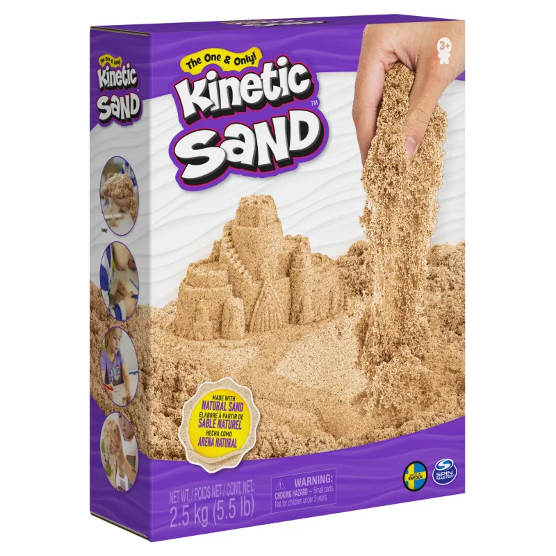 Kinetic Sand , 5.5lbs (2.5kg) Naturaalne pruun mänguliiv kunstiks ja meisterdamiseks, liivakast, Amazon Exclusive (pakend võib erineda), vormitav sensoorne mänguasi, alates 3. eluaastast