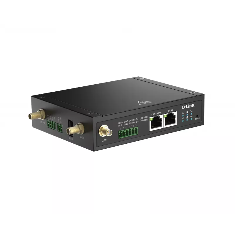 D-Link 4G LTE IIoT Gateway, mobiilsidevõrgu lüüs, Must, 4G, LTE, LTE, MicroSD (TransFlash), Väline
