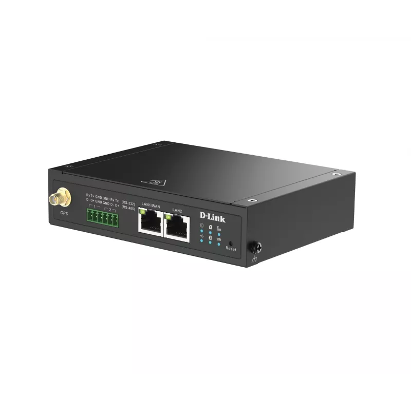 D-Link 4G LTE IIoT Gateway, mobiilsidevõrgu lüüs, Must, 4G, LTE, LTE, MicroSD (TransFlash), Väline