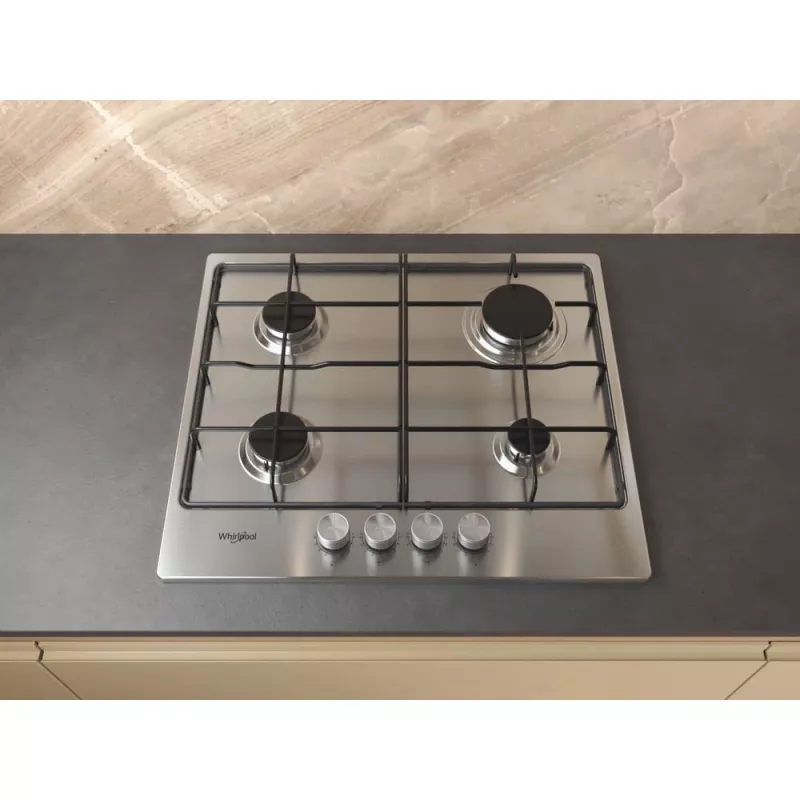 Whirlpool TGML 650 IX Roostevaba teras Sisseehitatud 58 cm Gaas 4 tsooni