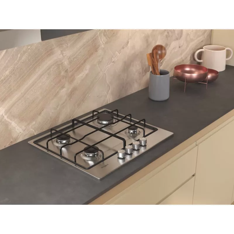 Whirlpool TGML 650 IX Roostevaba teras Sisseehitatud 58 cm Gaas 4 tsooni