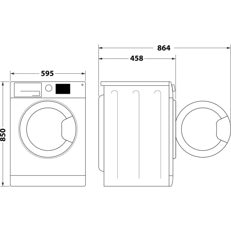Whirlpool WRBSB 6249 S EU pesumasin eesttäidetav 6 kg 1151 p/min must, valge