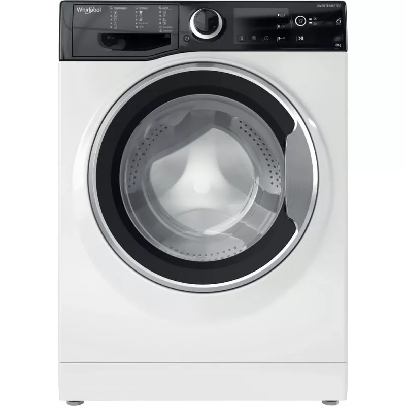 Whirlpool WRBSB 6249 S EU pesumasin eesttäidetav 6 kg 1151 p/min must, valge