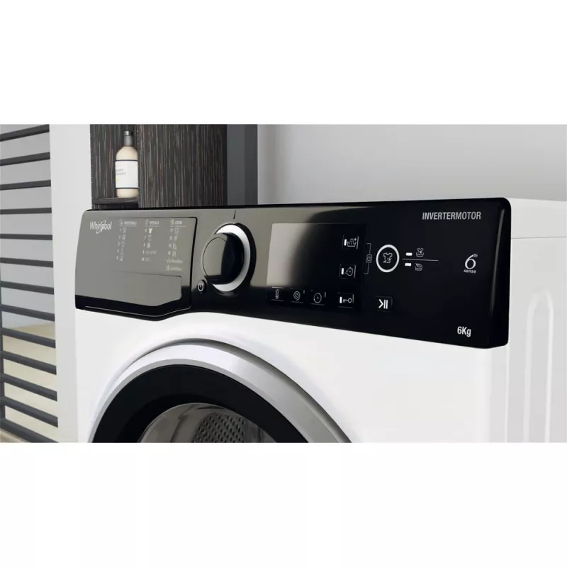 Whirlpool WRBSB 6249 S EU pesumasin eesttäidetav 6 kg 1151 p/min must, valge