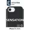 Cellularline Sensation - iPhone 16e/17e pehme puutega silikoonümbris sisseehitatud Microban® antibakteriaalse tehnoloogiaga