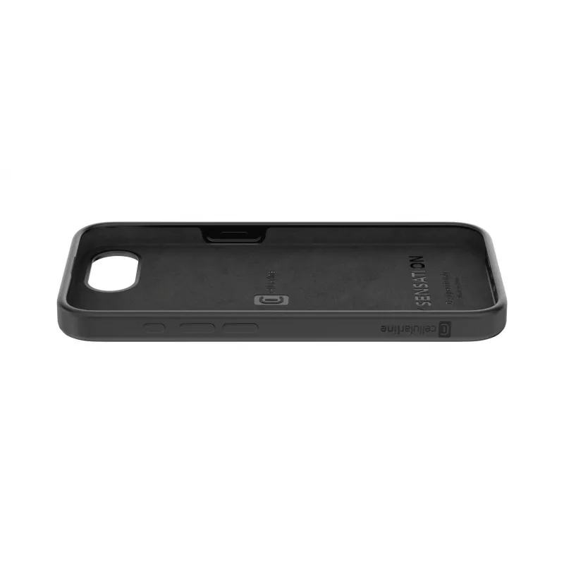 Cellularline Sensation - iPhone 16e/17e pehme puutega silikoonümbris sisseehitatud Microban® antibakteriaalse tehnoloogiaga