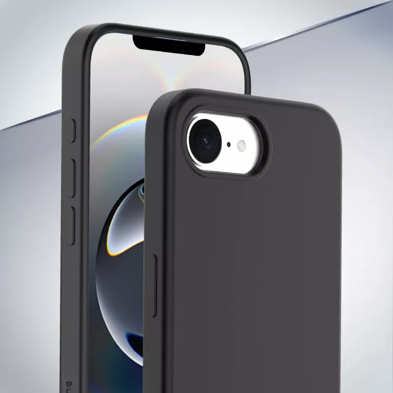 Cellularline Sensation - iPhone 16e/17e pehme puutega silikoonümbris sisseehitatud Microban® antibakteriaalse tehnoloogiaga