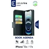 Cellularline Book Agenda - iPhone 16e/17e nahkeffektiga raamatustiilis ümbris magnetkinnitusega