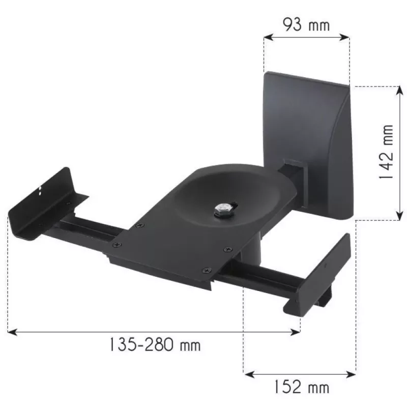 Techly kõlarite seinaklambrid paarile kuni 25kg must ICA-SP SS201