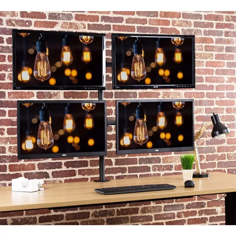 Techly ICA-LCD 382-Q monitori kinnitus / alus 68,6 cm (27 tolli) Lauale Must