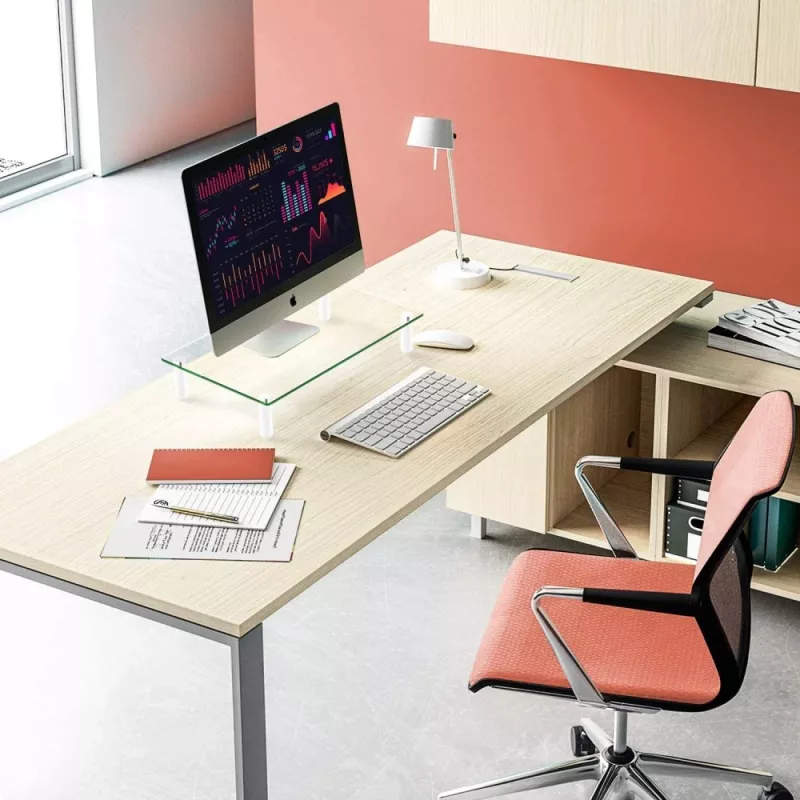 Techly universaalne lauapealne monitori alus, vabaltseisev, 20 kg, 33 cm (13 tolli), 81,3 cm (32 tolli), läbipaistev