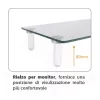 Techly universaalne lauapealne monitori alus, vabaltseisev, 20 kg, 33 cm (13 tolli), 81,3 cm (32 tolli), läbipaistev