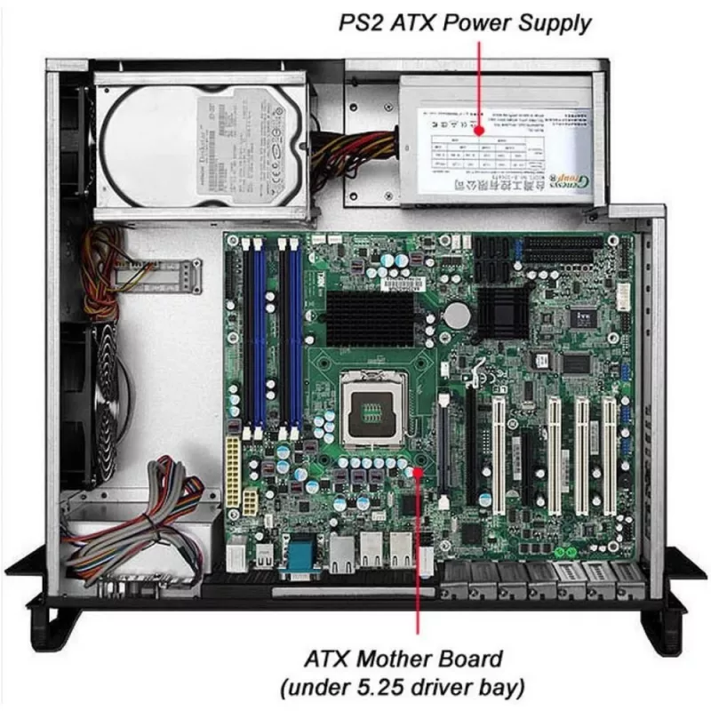 Techly Chassis Industrial Rack 19/Desktop 4U Ultra Compact Must” I-CASE MP-P4HX-BLK6