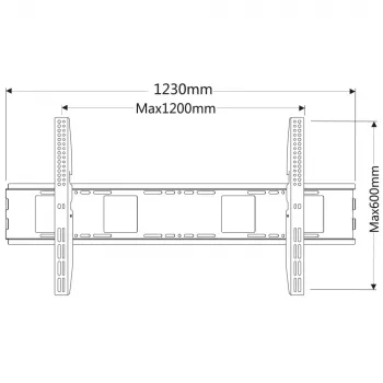 Techly ICA-PLB 2230 telerikinnitus/statiiv 2.54 m (100 tolli) Must