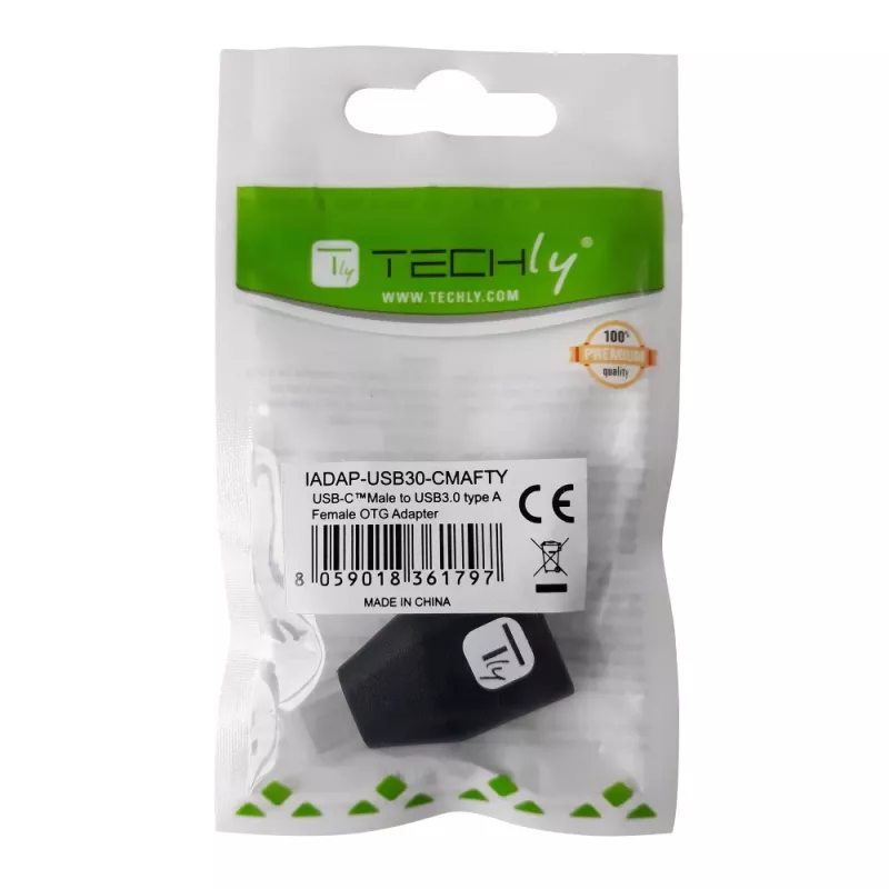 Techly USB-C isane USB-A emane adapter must, USB A, USB C, must