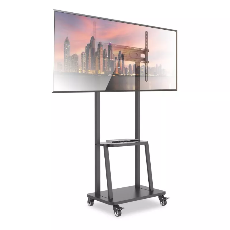 Techly põrandaalus koos riiuliga 32–70-tollistele LCD/LED/plasma-teleritele