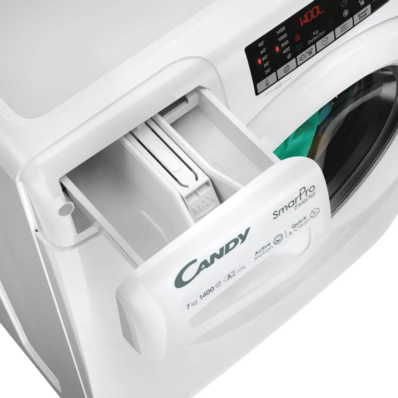 Candy Smart Pro Inverter CO 474TWM6/1-S pesumasin eestlaetav 7 kg 1400 p/min valge