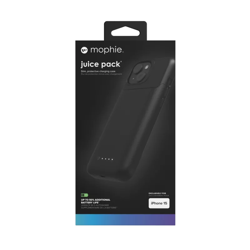 mophie Juice pakk mobiiltelefoni ümbris 15.5 cm (6.1 tolli) kate Must