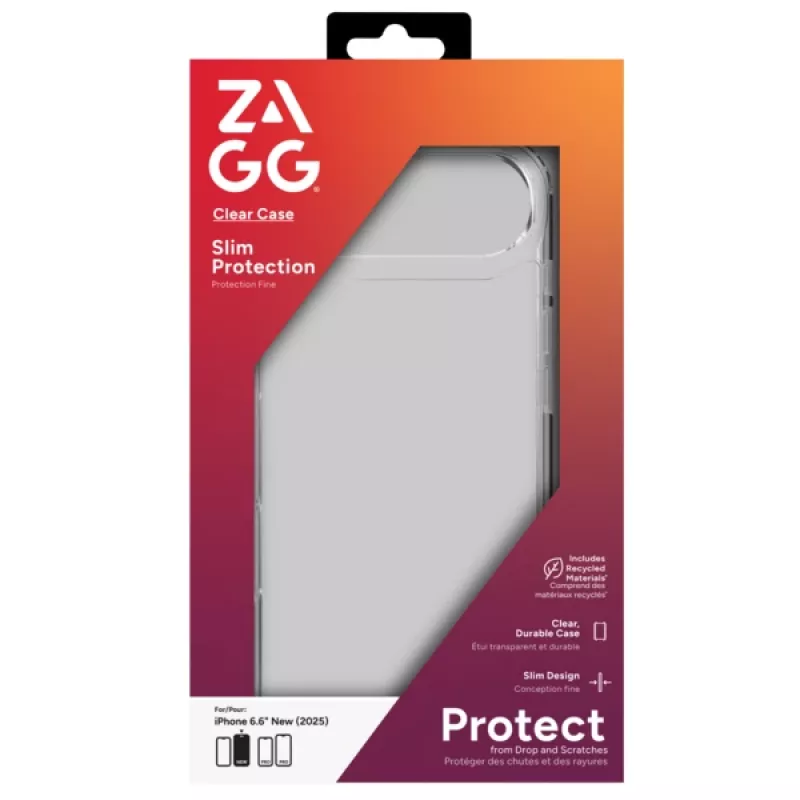 ZAGG Clear ümbris Apple iPhone 17 Air jaoks, ümbris, Apple, iPhone 17 Air, 16,5 cm (6,5 tolli), läbipaistev