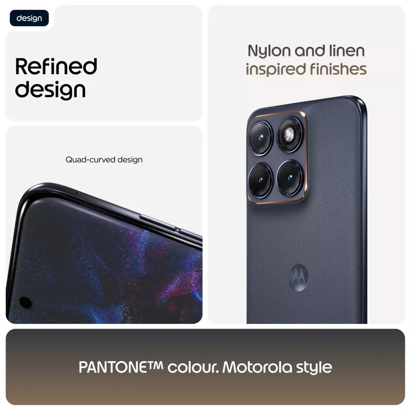 Nutitelefon Motorola edge 70 fusion — 6,78-tolline AMOLED, Snapdragon 7s Gen 3, 8 GB muutmälu, 256 GB, 5200 mAh, kahe SIM-kaardi tugi, Android 16 (must)