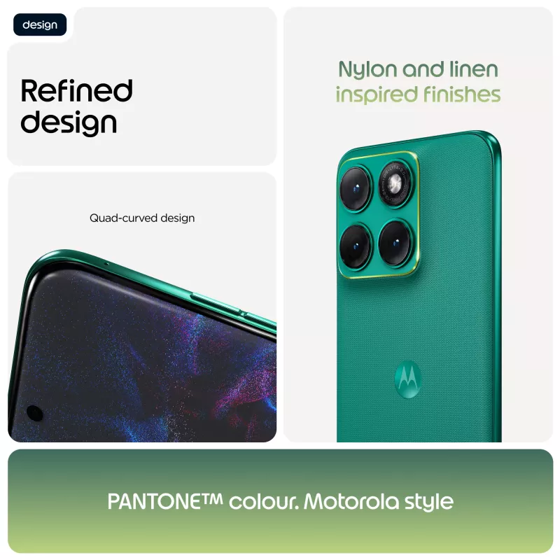 Motorola edge 70 fusion 17.2 cm (6.78 tolli) Dual SIM Android 16.0 5G USB USB-C 8 GB 256 GB 5200 mAh Roheline