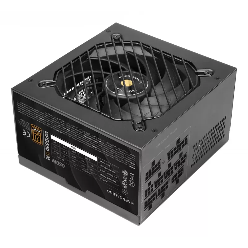 Mars Gaming MPB650SIM toiteplokk 650 W 24-kontaktiline ATX ATX must