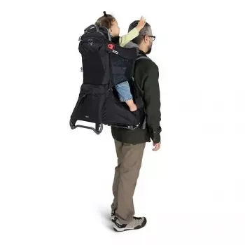 Lapsekandja Osprey Poco Tourist kandur Must — kerge seljakotikandja, mudel 10005970/550/O/S