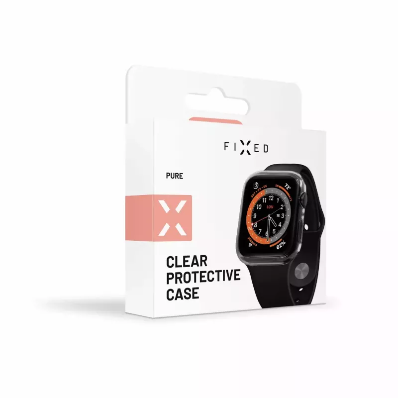 Ekraanikaitse FIXED Apple Watch 44mm, polükarbonaat, läbipaistev, täisraamkate