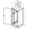 Vabalt seisev riiul Triton RMA-42-A82-CAX-N1 42U 800kg Hall