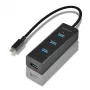 Axagon HUE-S2C liidesejaotur USB 3.2 Gen 1 (3.1 Gen 1) Type-A 5000 Mbit/s Must