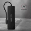 Axagon SuperSpeed USB õhuke jaotur, hostiliides: USB 3.2 Gen 1 (3.1 Gen 1) Type-A, jaoturiliidesed: USB 3.2 Gen 1 (3.1 Gen 1) Type-A, 5000 Mbit/s, must, plastik, 0,14 m
