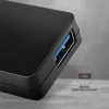 Axagon SuperSpeed USB-C õhuke hub, USB 3.2 Gen 1 (3.1 Gen 1) USB-C, USB 3.2 Gen 1 (3.1 Gen 1) Type-A, 5000 Mbit/s, must, plastik, 0.14 m