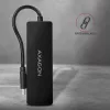 Axagon SuperSpeed USB-C õhuke hub, USB 3.2 Gen 1 (3.1 Gen 1) USB-C, USB 3.2 Gen 1 (3.1 Gen 1) Type-A, 5000 Mbit/s, must, plastik, 0.14 m