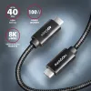 Axagon BUCM432-CM10AB USB-kaabel USB4 Gen 3x2 1 m USB C Must