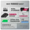 AXAGON EEM2-SC väline USB-C 10Gbps kruvideta metallist M.2 NVMe SSD korpus, ühe pesaga, hall