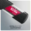AXAGON EEM2-SC väline USB-C 10Gbps kruvideta metallist M.2 NVMe SSD korpus, ühe pesaga, hall
